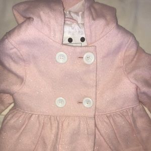 Bunny ears peacoat size 2T - pink 🐰